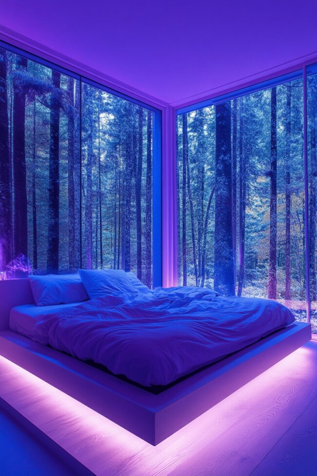 Tech-Driven Minimalist Bedroom