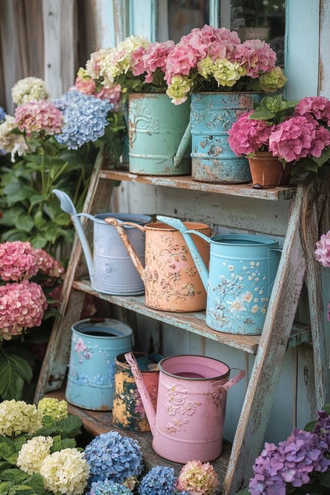 Vintage Watering Can Showcase