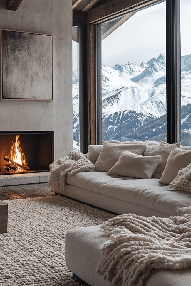 Minimalistic Alpine Lounge Area
