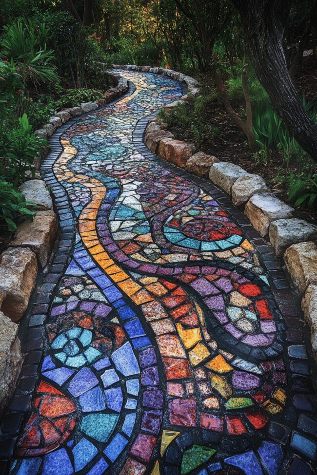 Colorful Mosaic Pathways