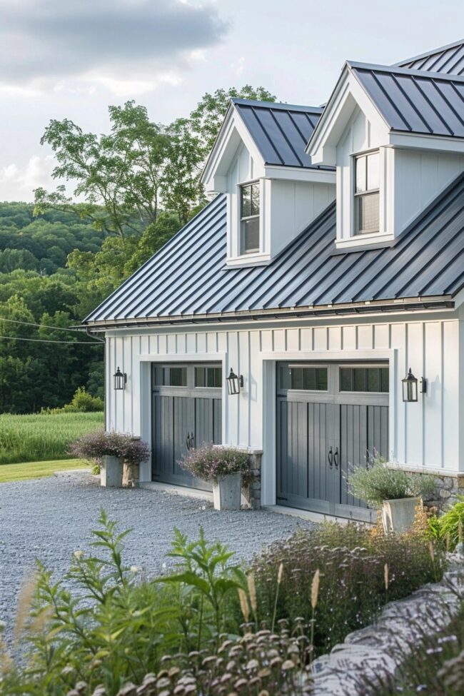 Rustic Metal Farmhouse Garage