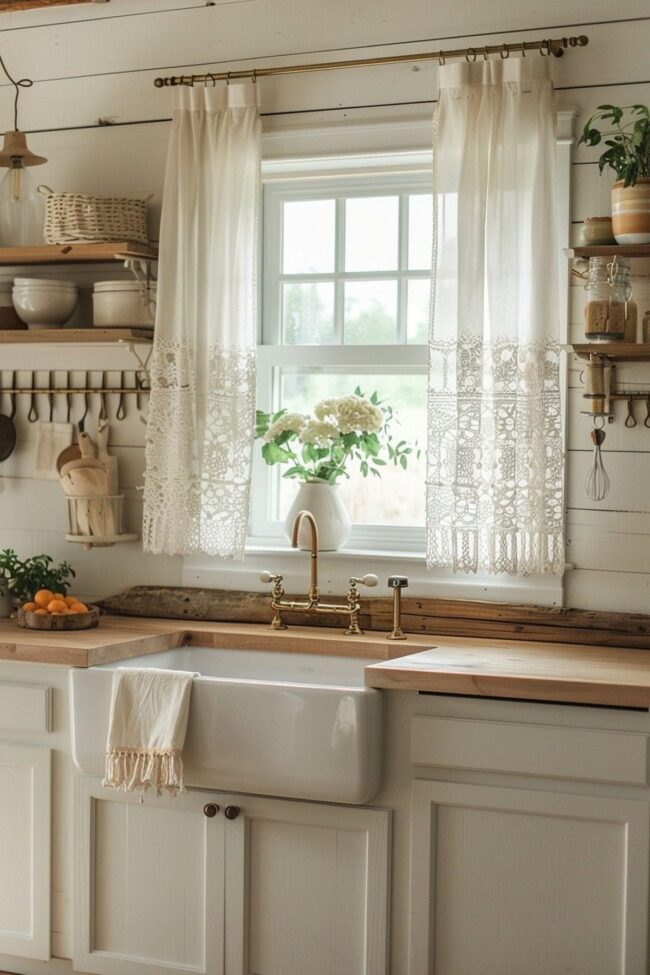 Elegant Lace Window Drapes