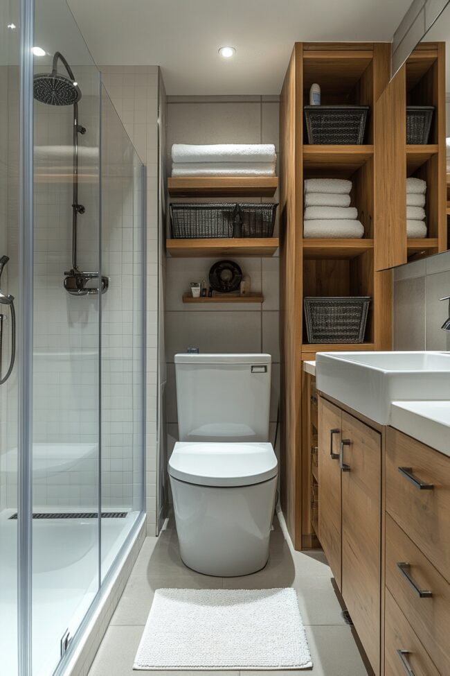 Compact Industrial Bathroom Design