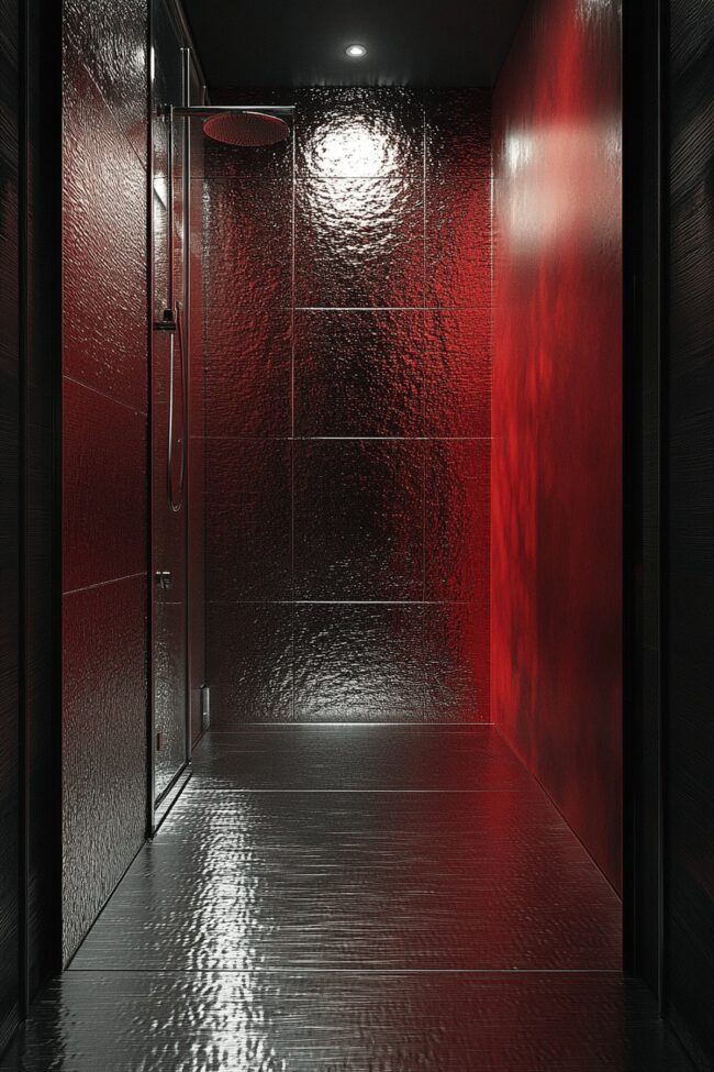 Seamless Metal Flooring Industrial Bathroom