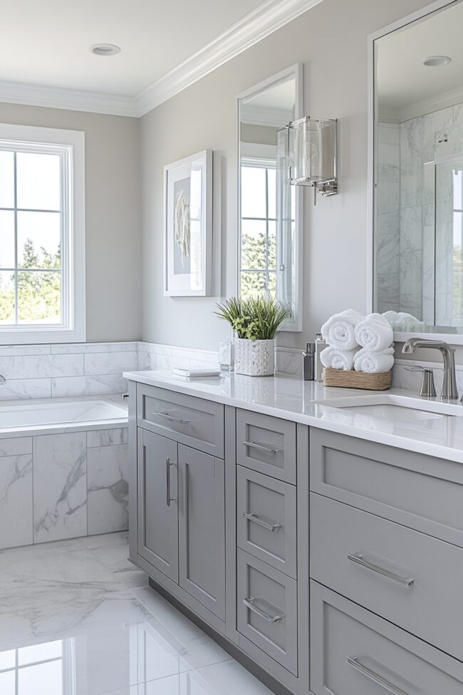 Monochrome Chic Bathroom Design