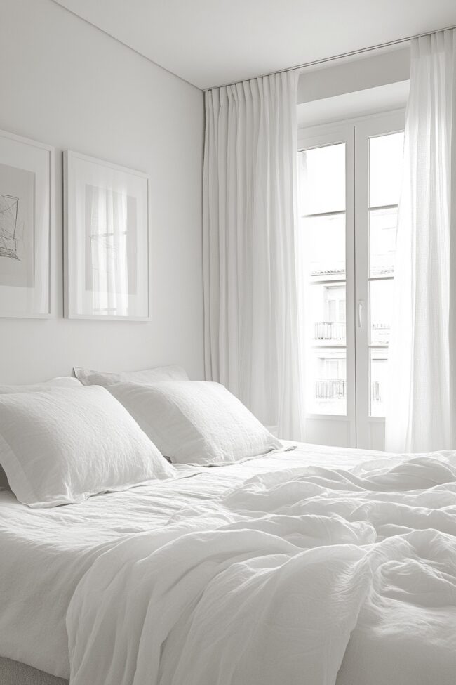 Serene White Minimalist Haven