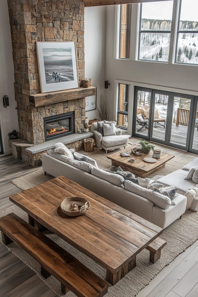 Family Rustic Gathering Room