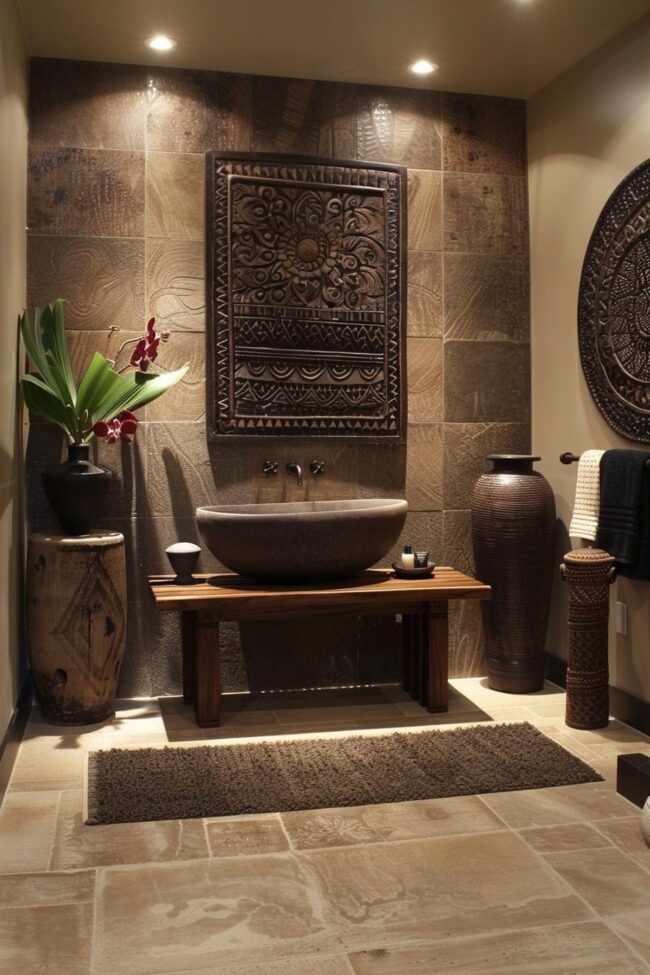 Best Color Palettes for an Afrohemian Bathroom