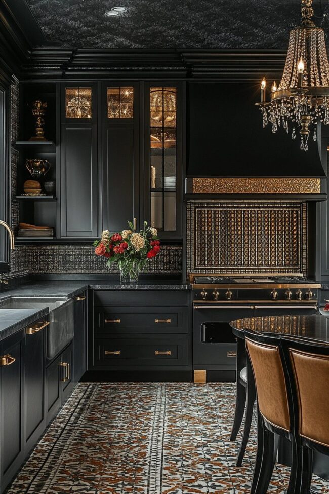 Art Deco-Inspired Kitchen with Modern Flair