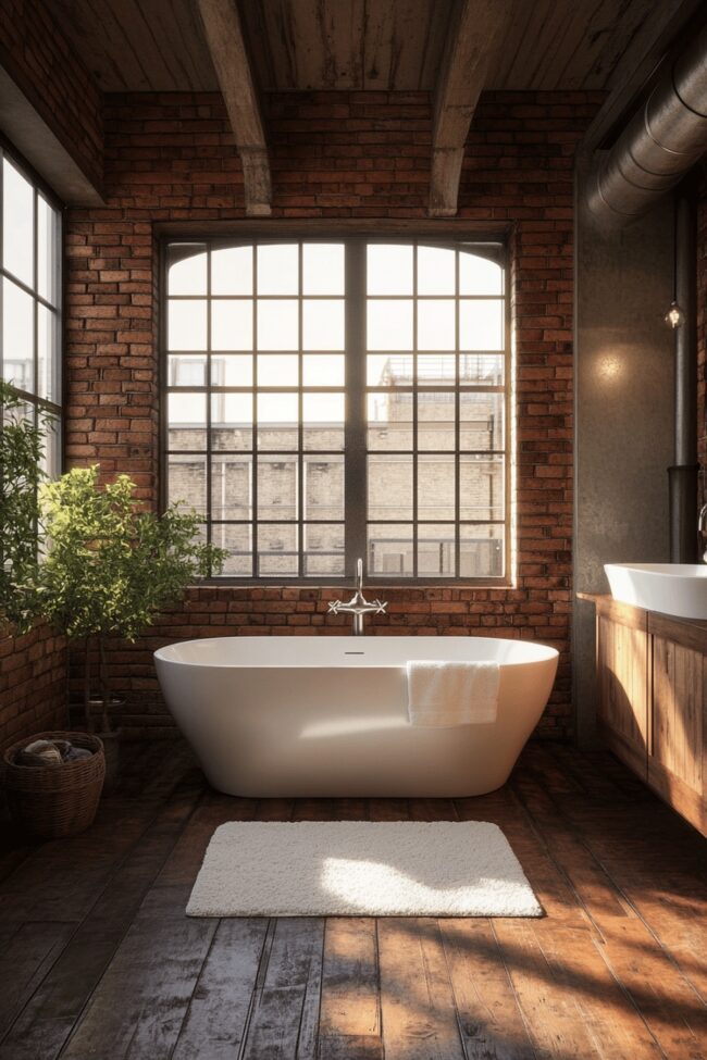 Industrial Loft-Style Bathroom