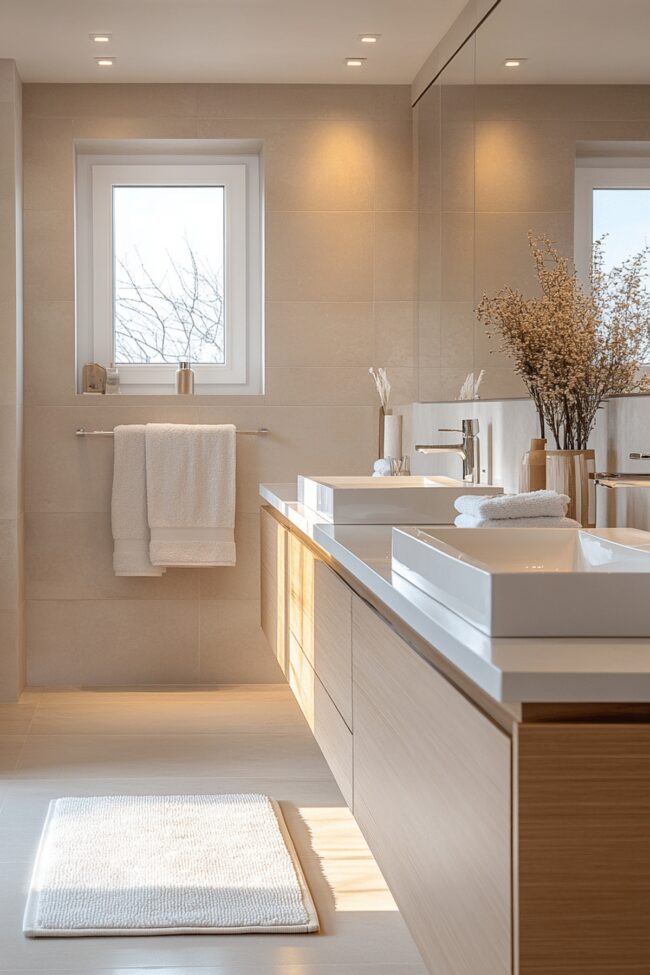 Neutral Tones Modern Bathroom Design
