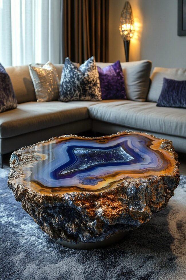 Contemporary Agate Coffee Table Chic