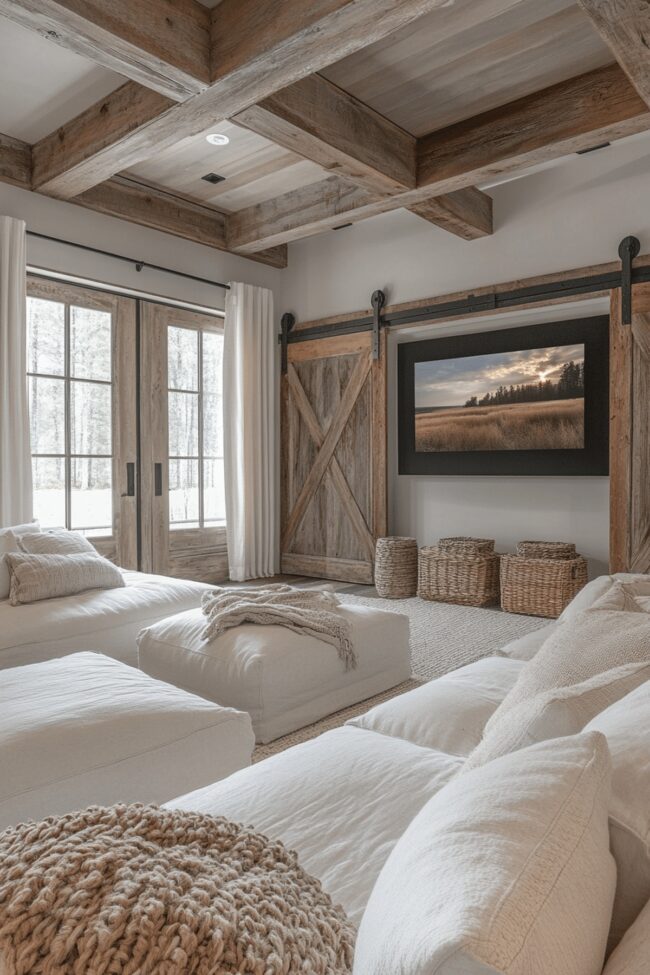 Farmhouse-Inspired Media Room