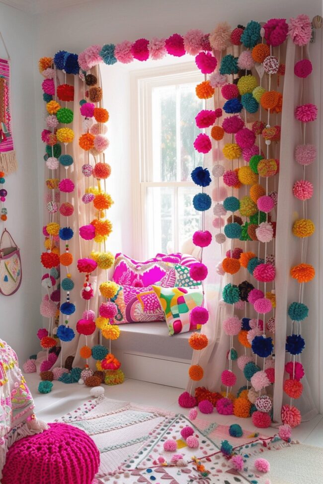 Pom-Pom Boho Curtain Borders