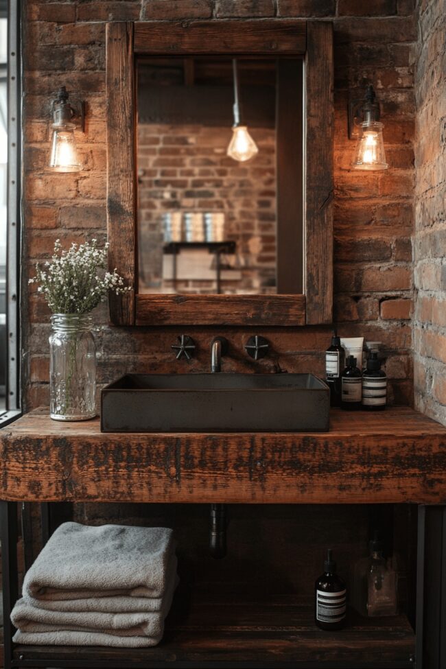 Distressed Wood Mirror Designs
