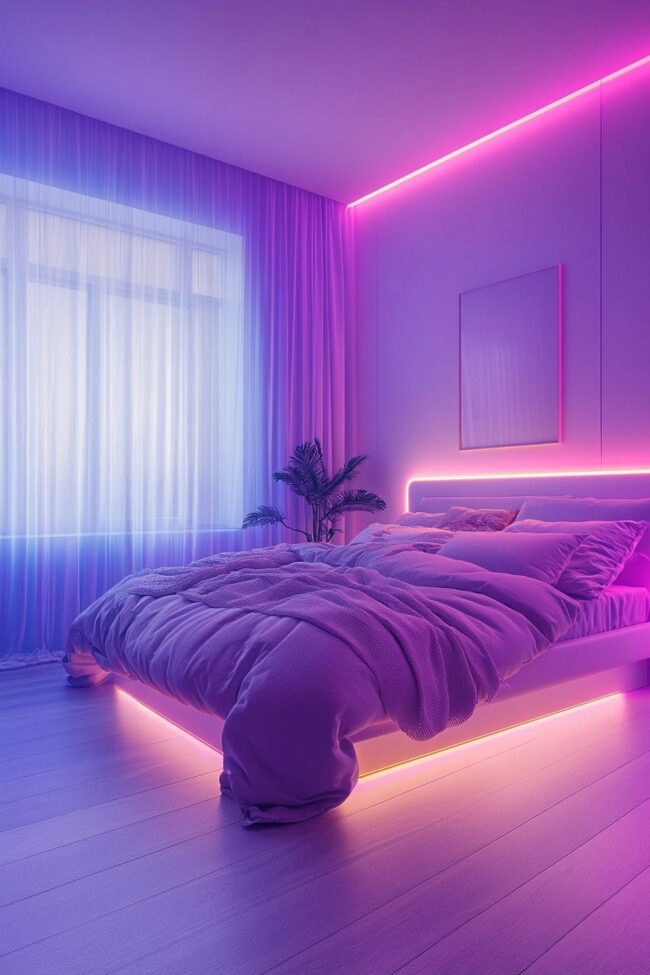 Neon Glow Minimalist Dream
