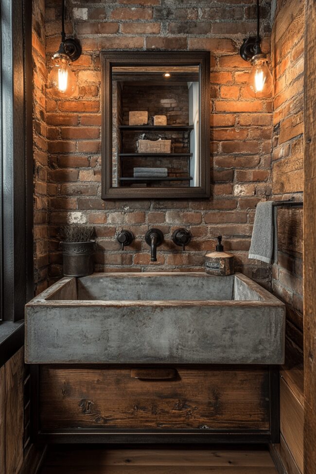 Loft-Inspired Powder Room