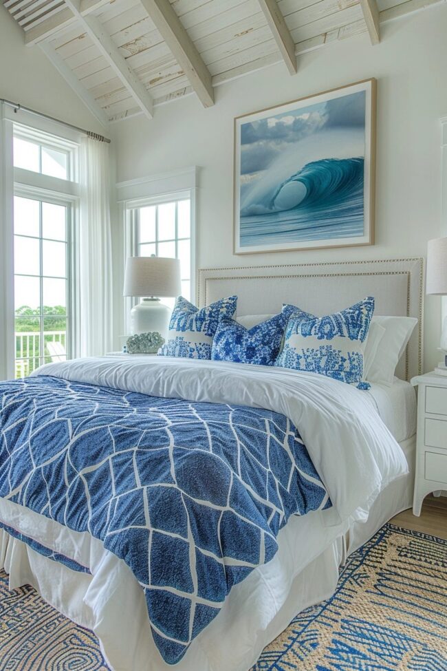 Ocean Wave-Inspired Bedroom Oasis