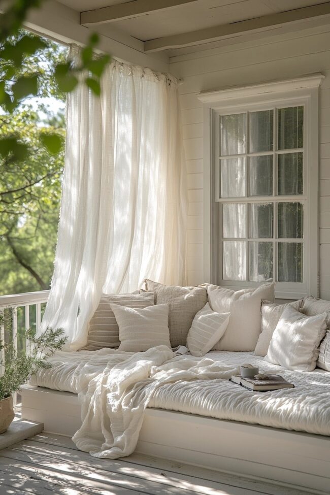 Minimalist Preppy Sleeping Porch Space