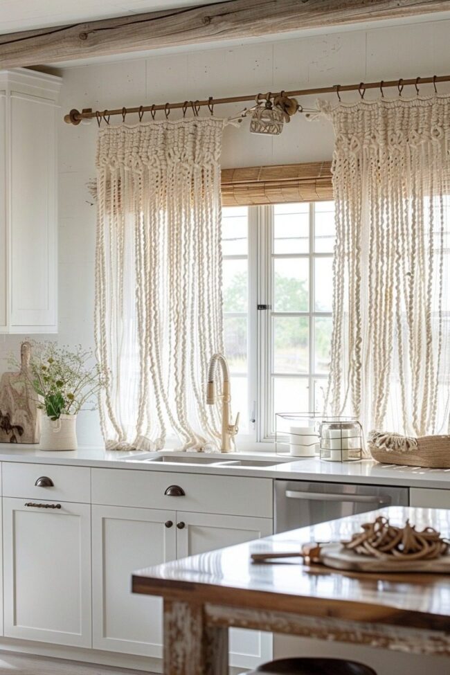 Elegant Macrame Drapery