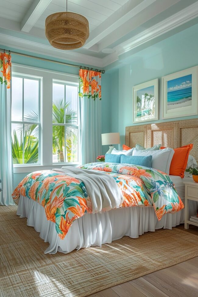 Bright Coastal View Bedroom