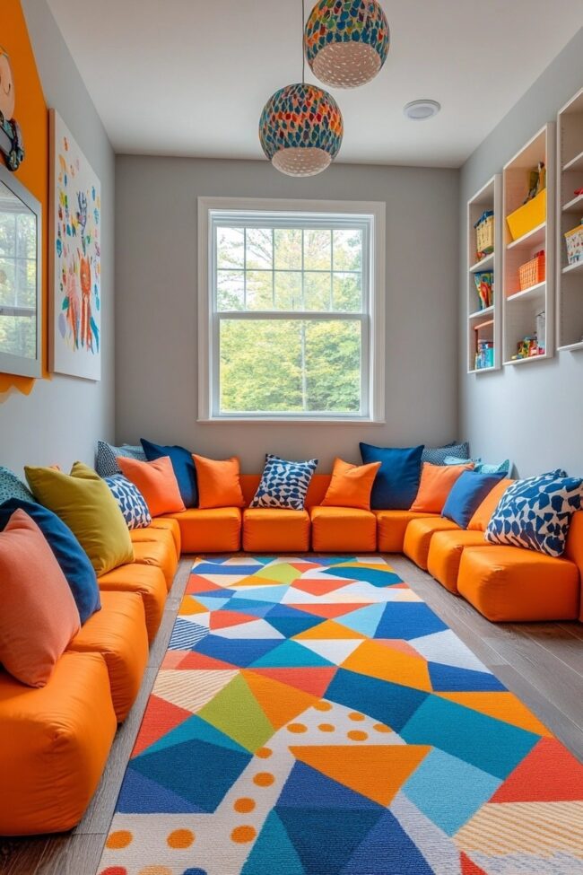 Vibrant Geometric Playroom Fun