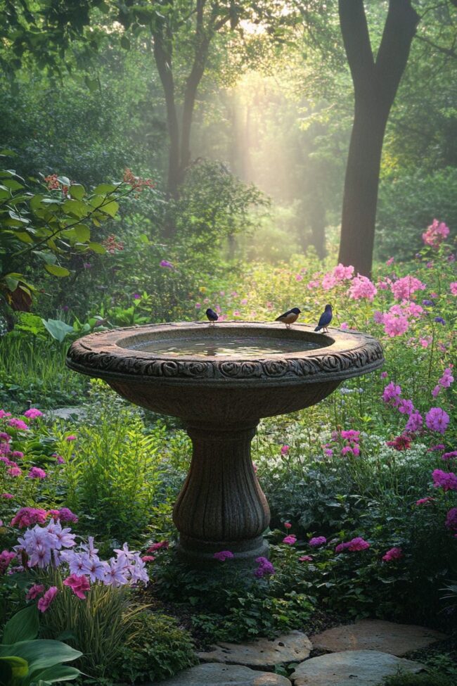 Timeless Stone Birdbaths