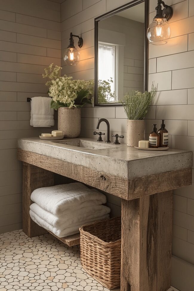 DIY Industrial Bathroom Vanities
