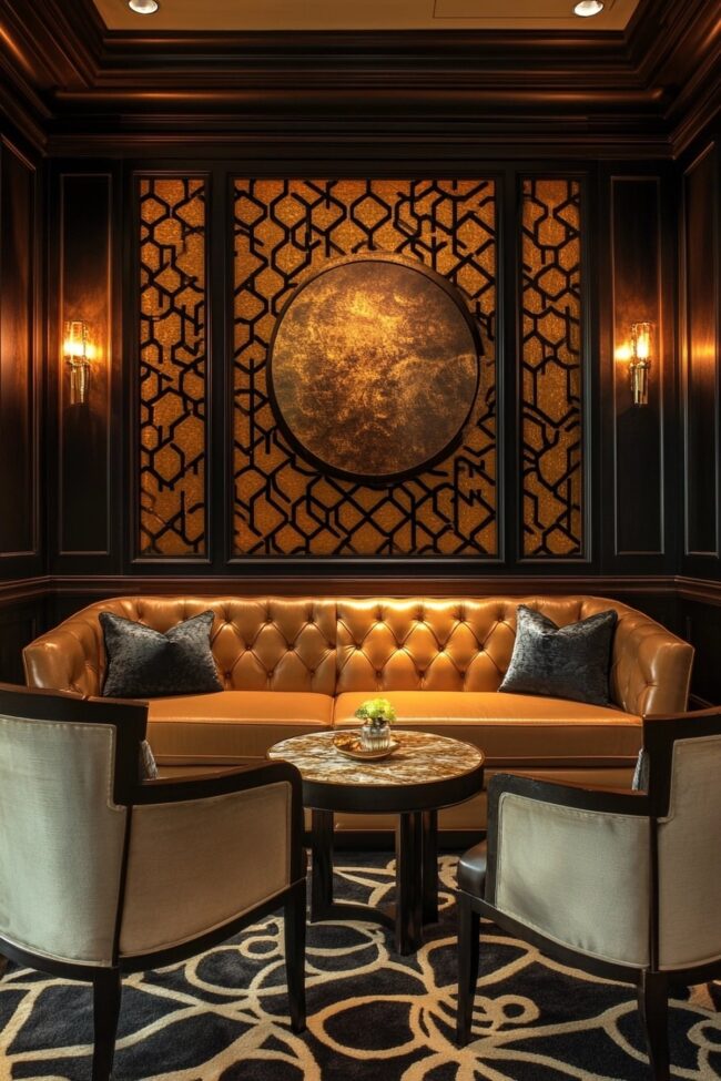 Preppy Art Deco Lounge Style