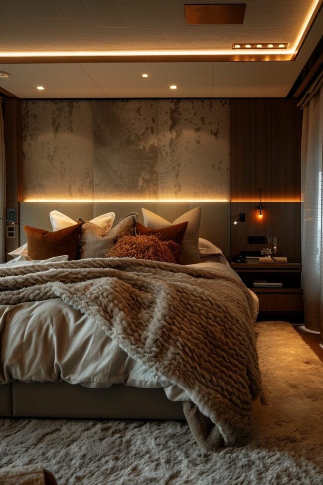 Backlit LED Headboard Features