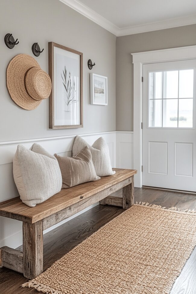 Transitional Style Farmhouse Foyer